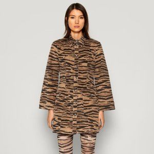 BAUM UND PFERDGARTEN Alec tiger stripe coat dress